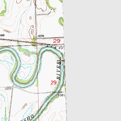 Topographic Map of Dry Creek, KS