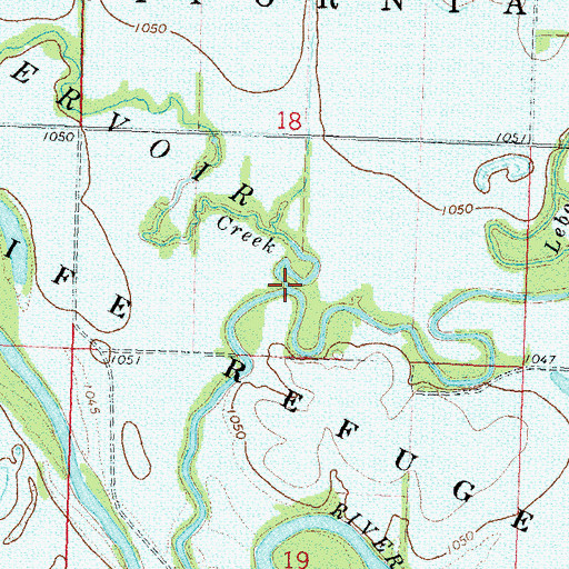 Topographic Map of Troublesome Creek, KS