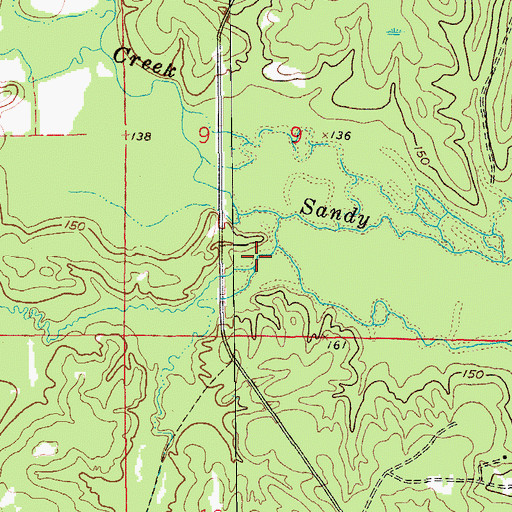 Topographic Map of Chinquapin Creek, AR