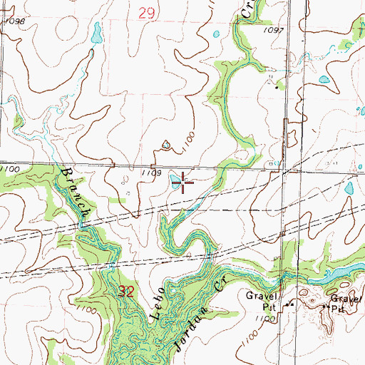 Topographic Map of Township of Lincoln, KS