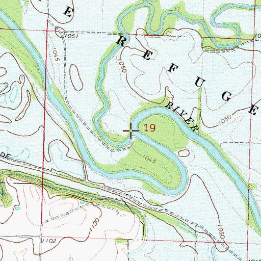 Topographic Map of Lebo Creek, KS