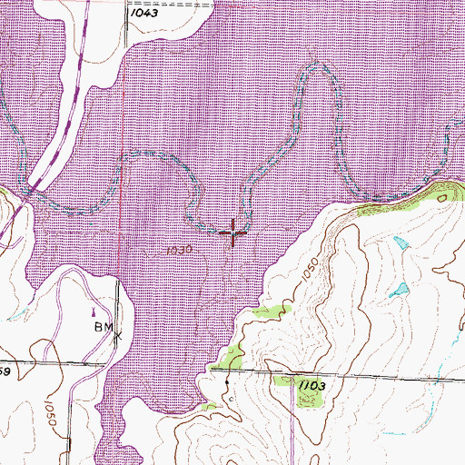 Topographic Map of Coal Creek, KS