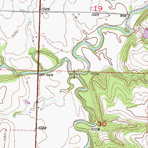 Topographic Map of Frog Creek, KS