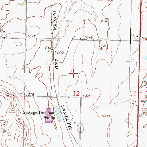 Topographic Map of Township of Richmond, KS