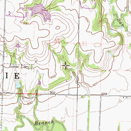 Topographic Map of Township of Pottawatomie, KS