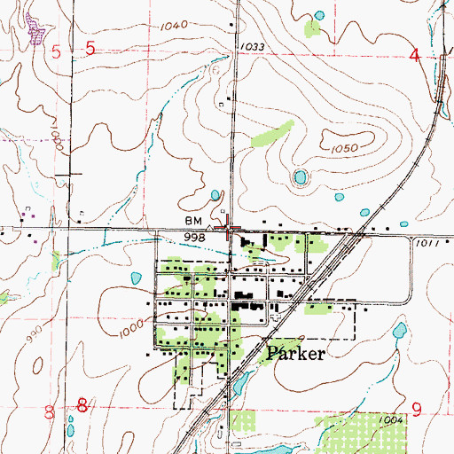 Topographic Map of Township of Liberty, KS