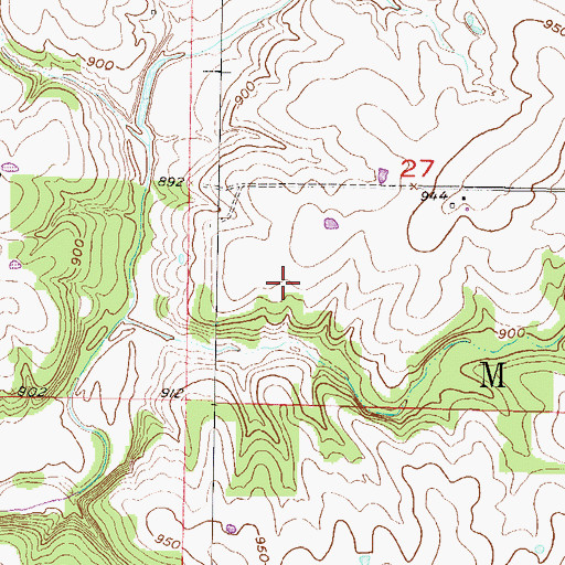 Topographic Map of Township of Miami, KS