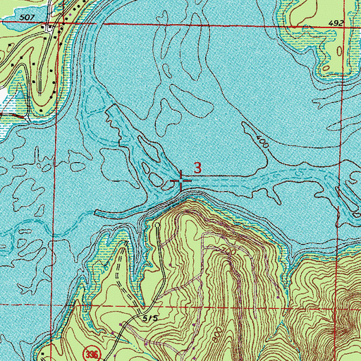 Topographic Map of Choctaw Creek, AR