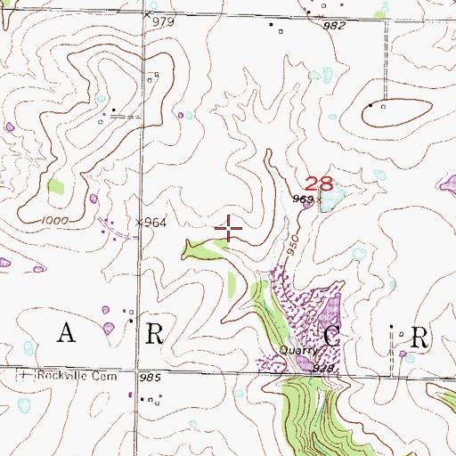 Topographic Map of Township of Sugar Creek, KS