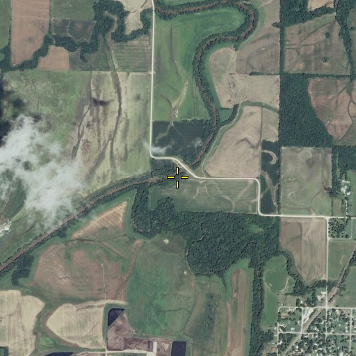Aerial/Satellite Image of South Fork Pottawatomie Creek, KS