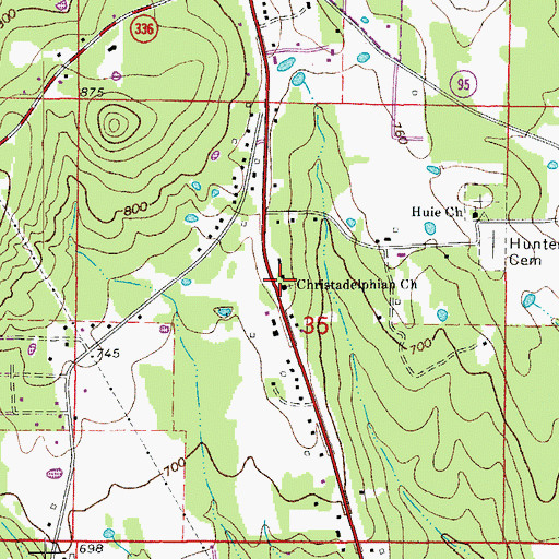 Topographic Map of Christadelphian Church, AR