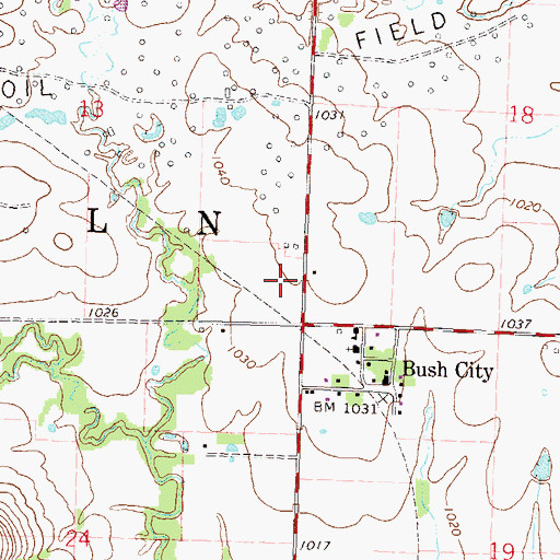 Topographic Map of Township of Lincoln, KS