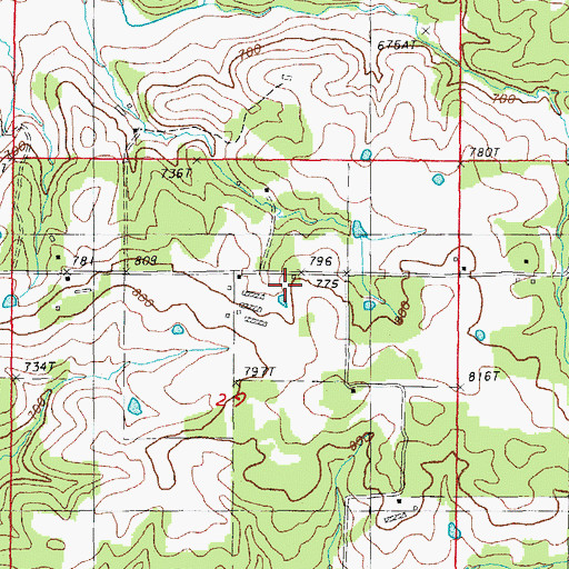 Topographic Map of Christian Chapel, AR