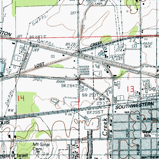 Topographic Map of Christian Creek, AR