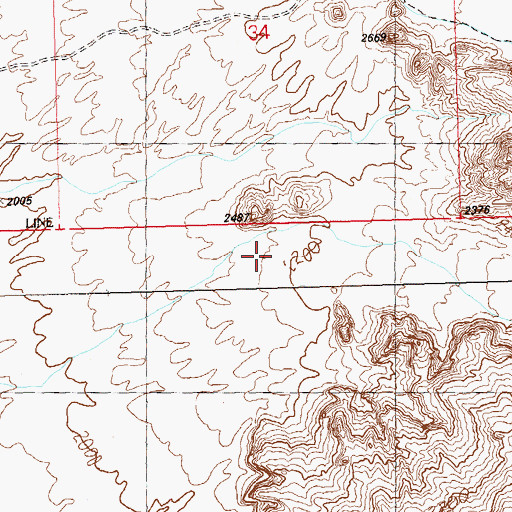 Topographic Map of Four Palms Canyon, AZ