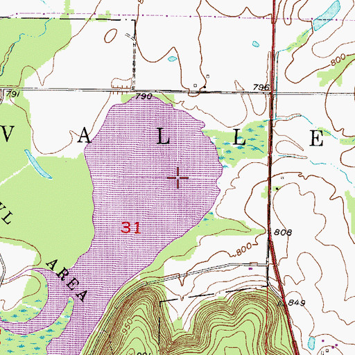 Topographic Map of Township of Valley, KS