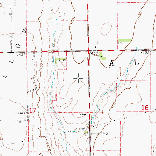Topographic Map of Hollow Nikkel Oil Field, KS