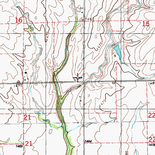 Topographic Map of Township of Highland, KS