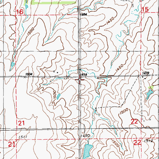 Topographic Map of Township of Walton, KS