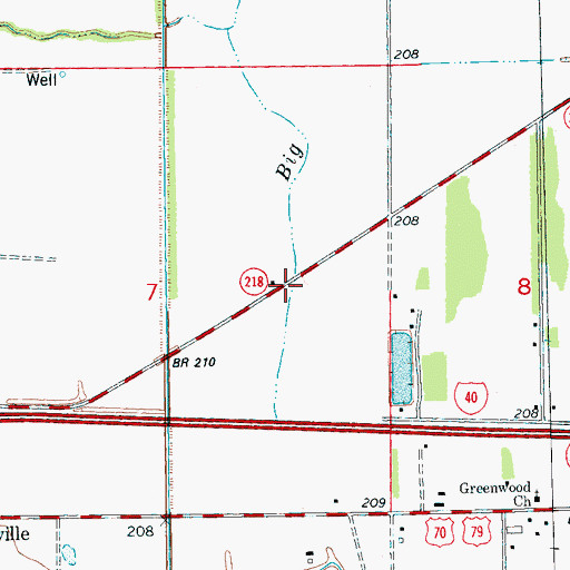 Topographic Map of Church of God in Christ, AR
