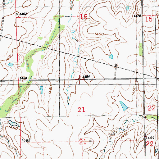 Topographic Map of Township of Milton, KS