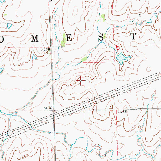 Topographic Map of Township of Homestead, KS