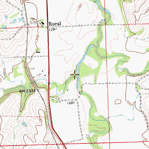 Topographic Map of Crocker Creek, KS