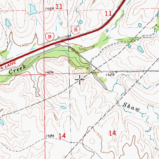 Topographic Map of Township of Matfield, KS