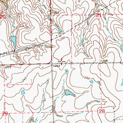 Topographic Map of Township of Madison, KS
