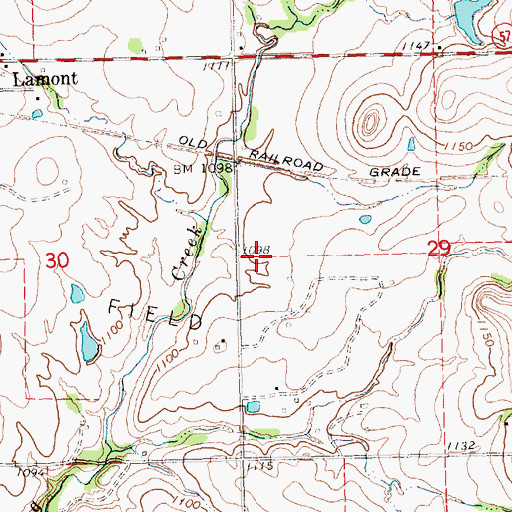 Topographic Map of Township of Shell Rock, KS