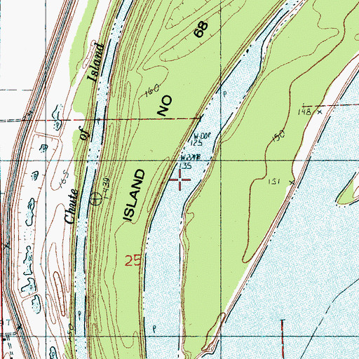Topographic Map of Chute of Island 68, AR