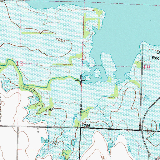Topographic Map of Otter Creek, KS