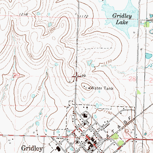 Topographic Map of Township of Liberty, KS