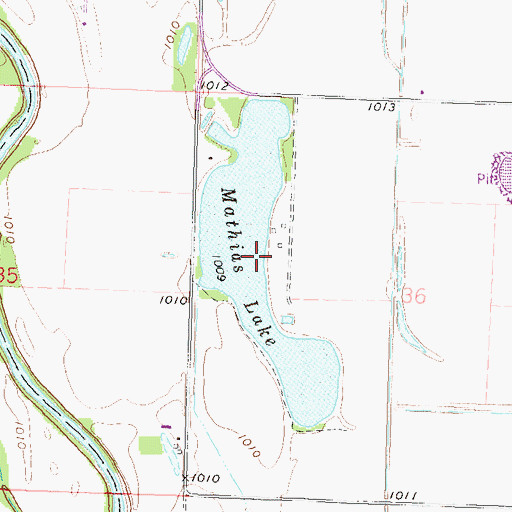 Topographic Map of Mathias Lake, KS