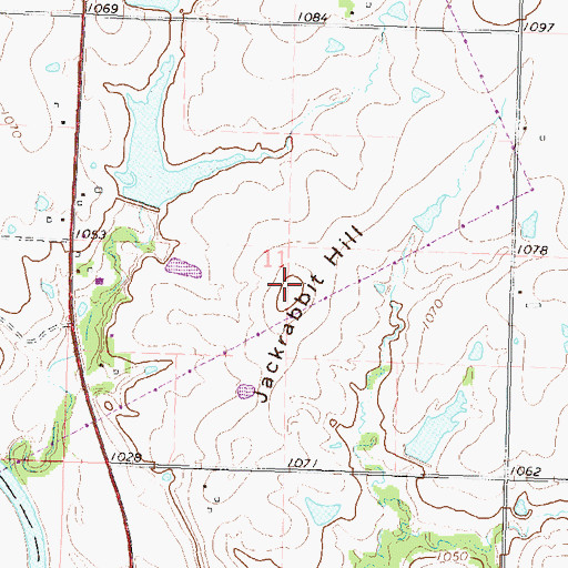 Topographic Map of Jackrabbit Hill, KS