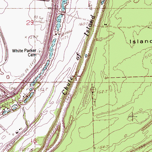 Topographic Map of Chute of Island 69, AR