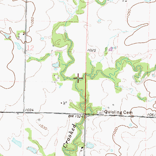 Topographic Map of Silver Creek, KS