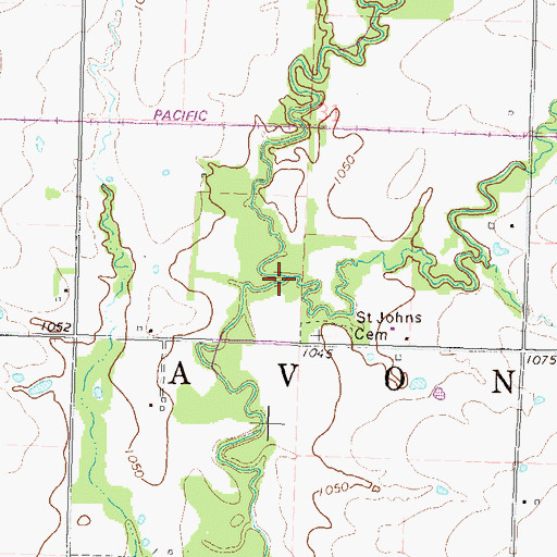 Topographic Map of Tauckett Creek, KS