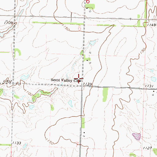 Topographic Map of Scott Valley Church, KS