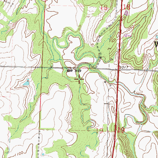 Topographic Map of Bradshaw Creek, KS