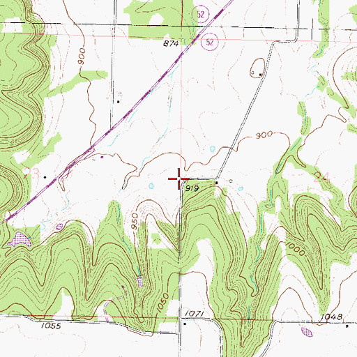 Topographic Map of Township of Mound City, KS