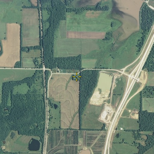 Aerial/Satellite Image of Green Valley Cemetery, KS