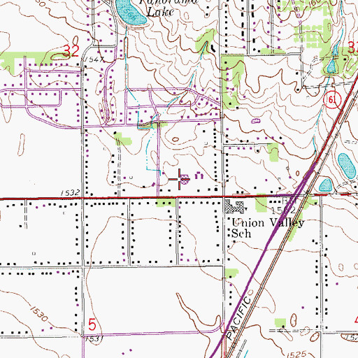 Topographic Map of Central Christian School, KS
