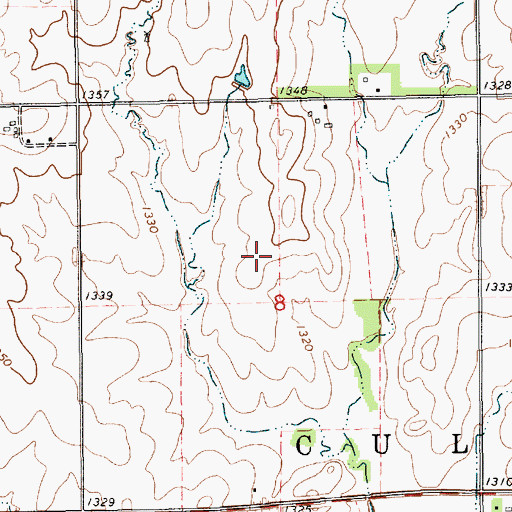 Topographic Map of Brandy Lake, KS