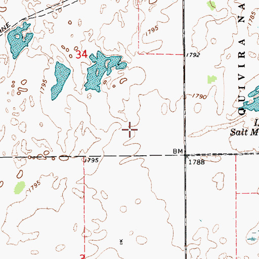 Topographic Map of South Garden School (historical), KS