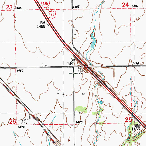 Topographic Map of Pennsylvania Mennonite Church, KS