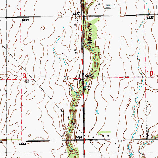 Topographic Map of Prouty School (historical), KS