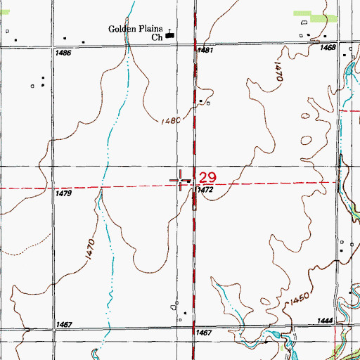 Topographic Map of Shady Side School (historical), KS