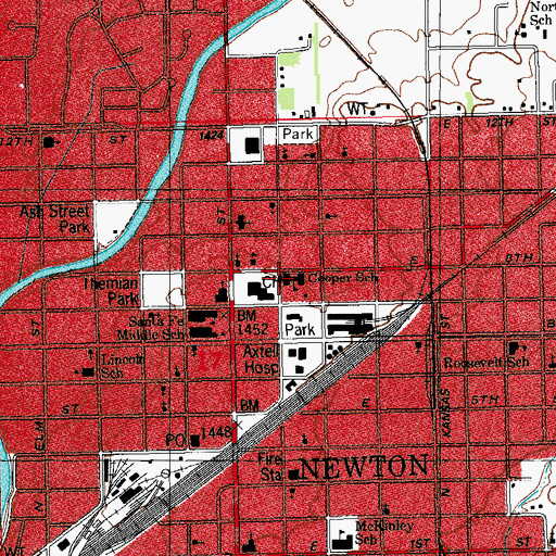 Topographic Map of Cooper Early Education Center, KS