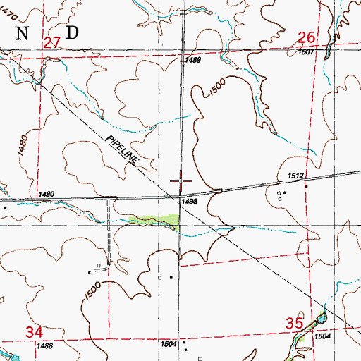 Topographic Map of Sunny Side School (historical), KS